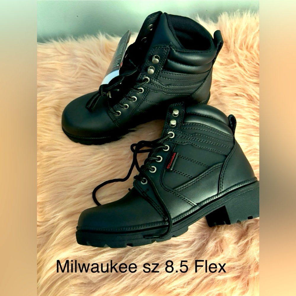 Milwaukee ladies work boots size 8.5 Black New in Box